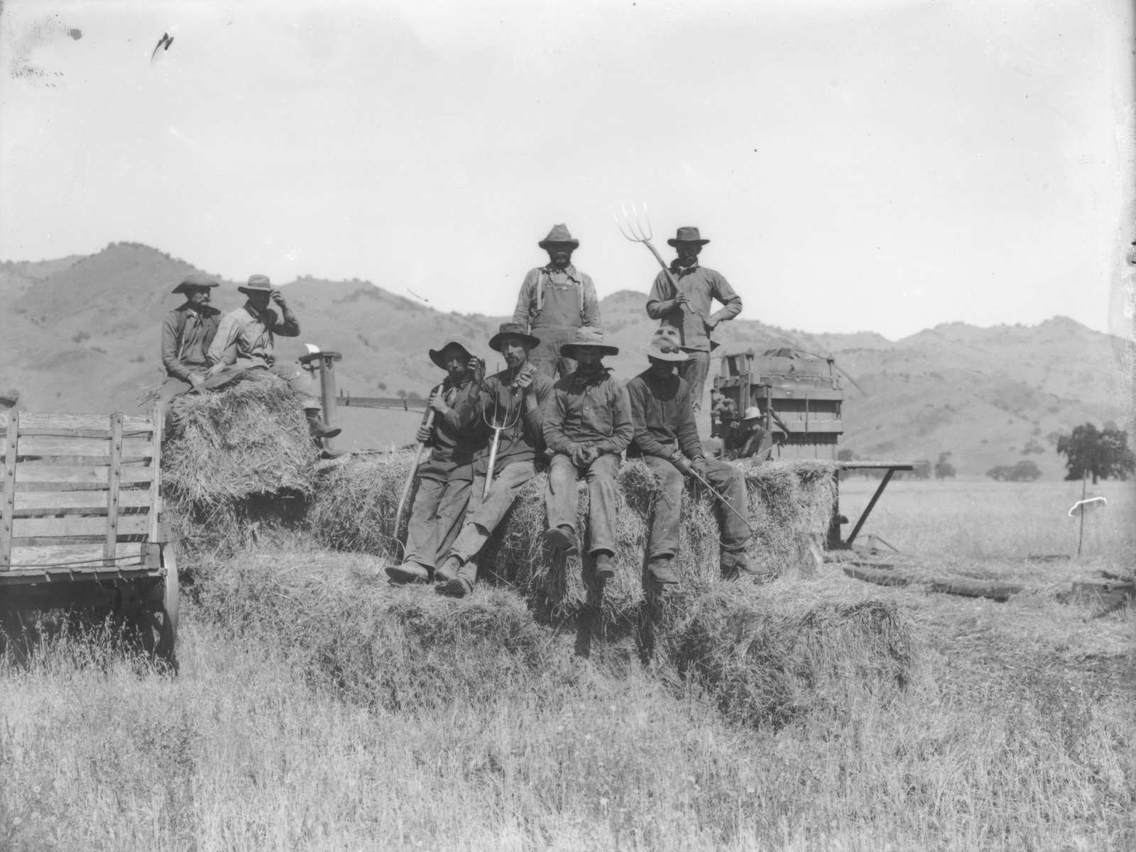 Hay balers at the de Laveaga Quien Sabe ranch